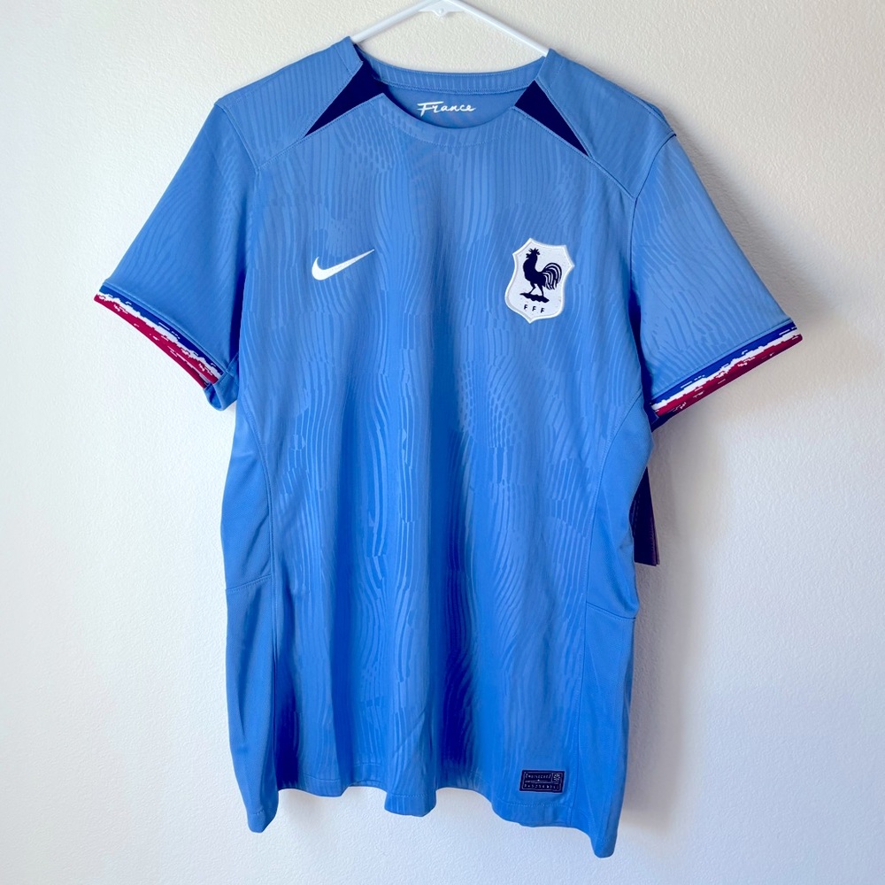 Nike France National Team Women's World Cup Jersey DR3991-450 Size XL Light Blue